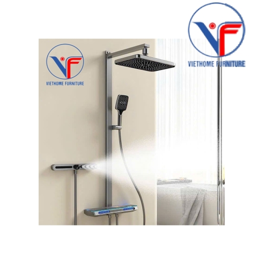 SEN TẮM ĐỨNG NÓNG LẠNH MẶT KÌNH HIỂN THỊ NHIỆT ĐỘ CÓ LED XX10