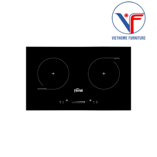 Bếp từ đôi Ferroli Flash RS thiết kế bo viền, 1 bảng điều khiển trượt, công suất cao 4000W, bảo hành 2 năm toàn quốc