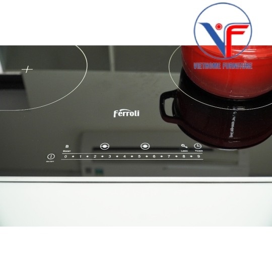 Bếp từ đôi Ferroli Flash RN thiết kế bo viền, điều khiển phím số, công suất cao 4000W, bảo hành 2 năm toàn quốc