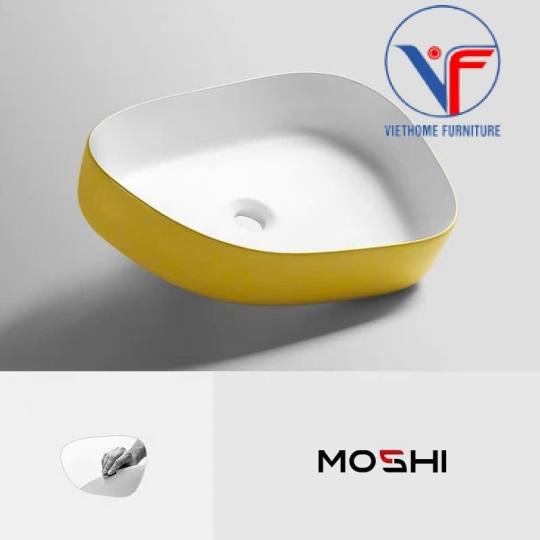 LAVABO - CHẬU RỬA MẶT ĐẶT BÀN ĐÁ MÀU VÀNG