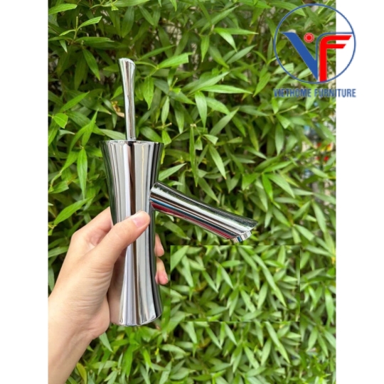 VÒI LAVABO NÓNG LẠNH MẠ CROM TAY CẦM ĐÍNH HẠT 20CM