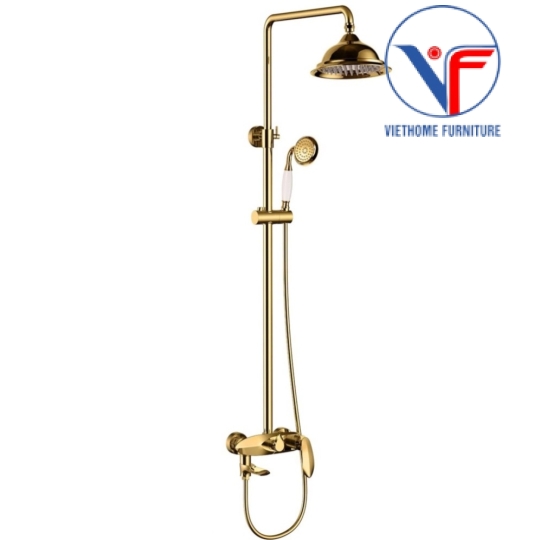 Sen Cây Tắm Đứng Trần Phun Mưa Nóng Lạnh Mạ Vàng Cao Cấp Sang Trọng