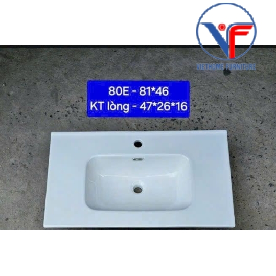 Chậu Rửa vuông Âm Bàn LB:F01 kích thước 80cm
