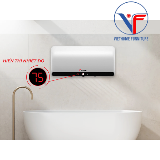 Bình nước nóng Rapido HA 15L (Ag+, hiển thị nhiệt độ)
