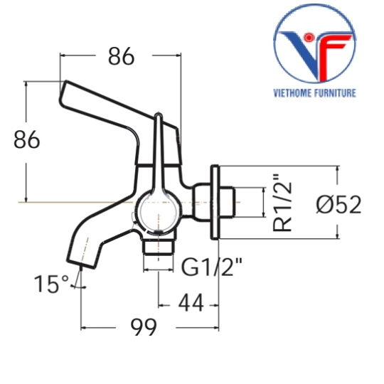 Vòi American Standard WF-T603 Lạnh Gắn Tường