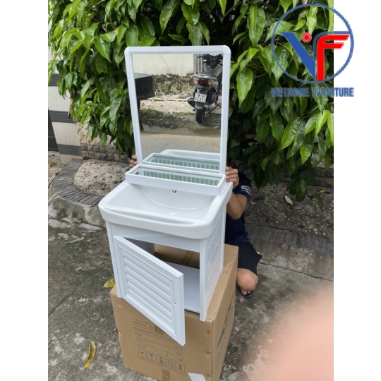 TỦ LAVABO NHÔM TREO TƯỜNG NHỎ GỌN