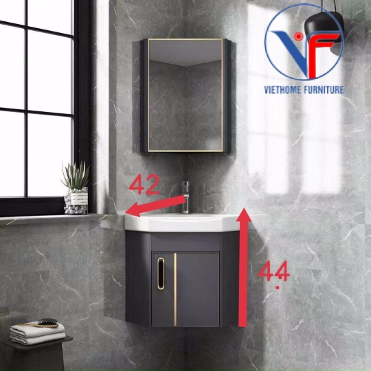 Tủ Lavabo Treo Góc Nhôm Cao Cấp