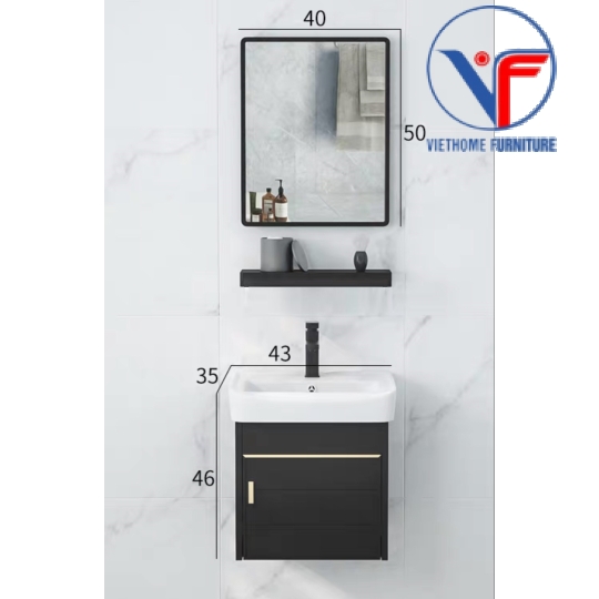 TỦ LAVABO NHÔM TREO TƯỜNG NHỎ GỌN