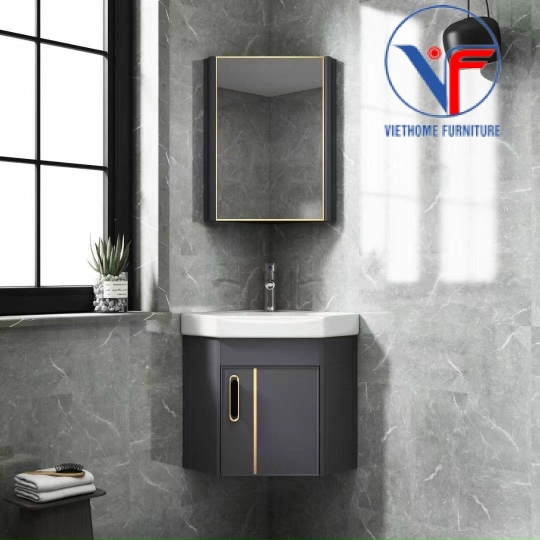 Tủ Lavabo Treo Góc Nhôm Cao Cấp