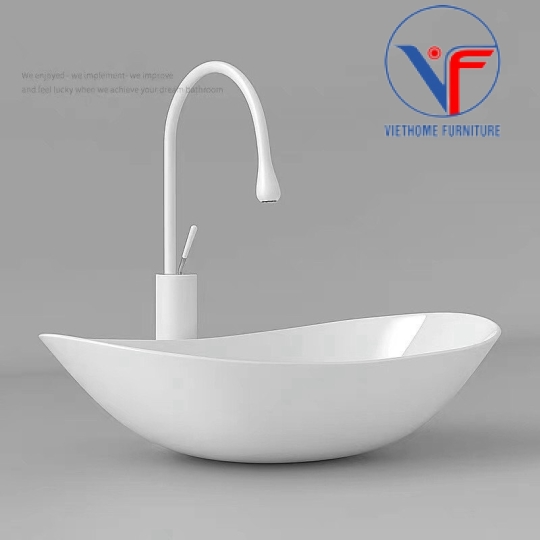 Lavabo Thuyền Oval Đặt Bàn Nhiều Màu LBF04