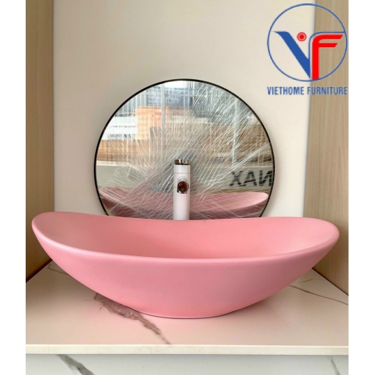 Lavabo Thuyền Oval Đặt Bàn Nhiều Màu LBF04