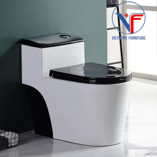 Bồn Cầu 1 Khối Nắp Đen 3015