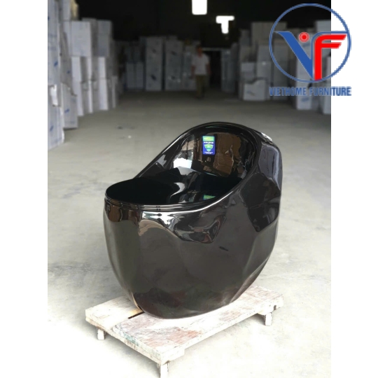 Bồn cầu trứng kiểu dáng hiện đại black