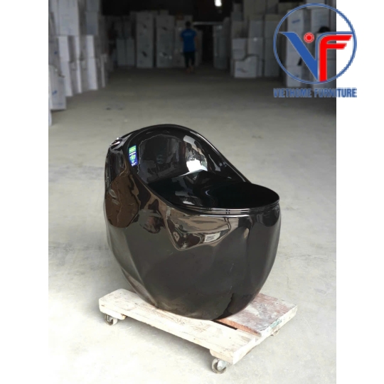 Bồn cầu trứng kiểu dáng hiện đại black