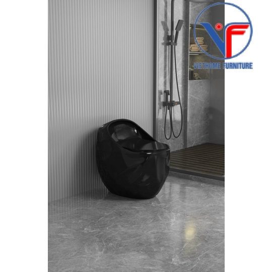 Bồn cầu trứng kiểu dáng hiện đại black