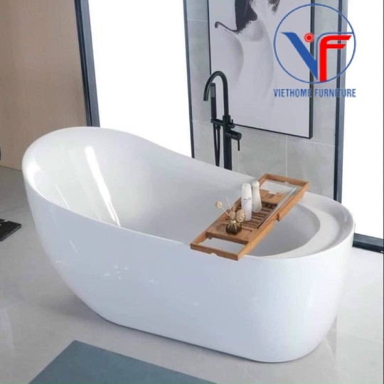 Bồn tắm ngâm đặt sàn nhựa acrylic dáng cá Heo