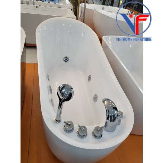 Bồn tắm ngâm đặt sàn nhựa acrylic dáng cá Heo