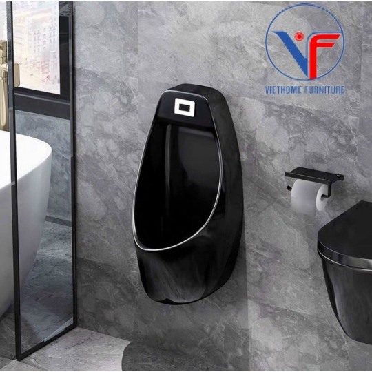 BỒN TIỂU NAM TREO TƯỜNG XẢ CẢM ỨNG MÀU ĐEN 4404