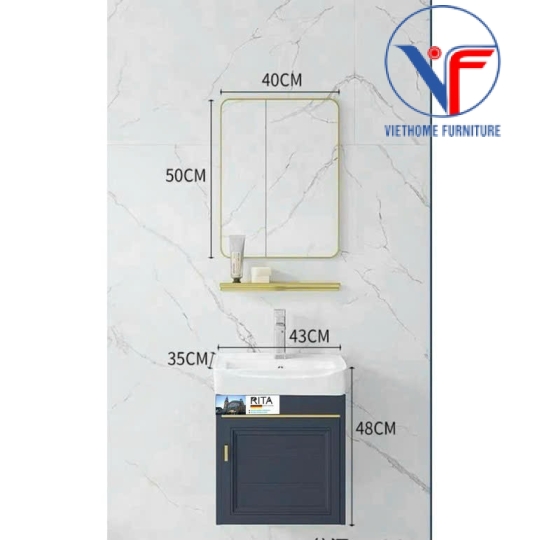 TỦ LAVABO NHÔM TREO TƯỜNG NHỎ GỌN