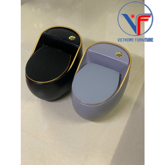 Bồn Cầu Trứng Men Màu 8014