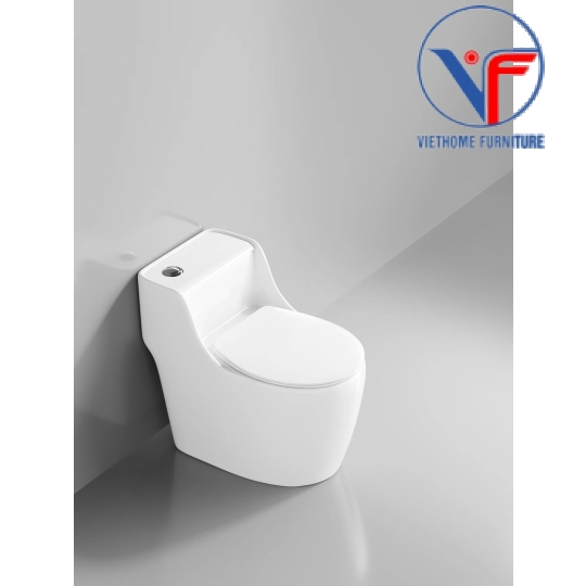 Bồn Cầu 1 Khối Men Màu BC-4002
