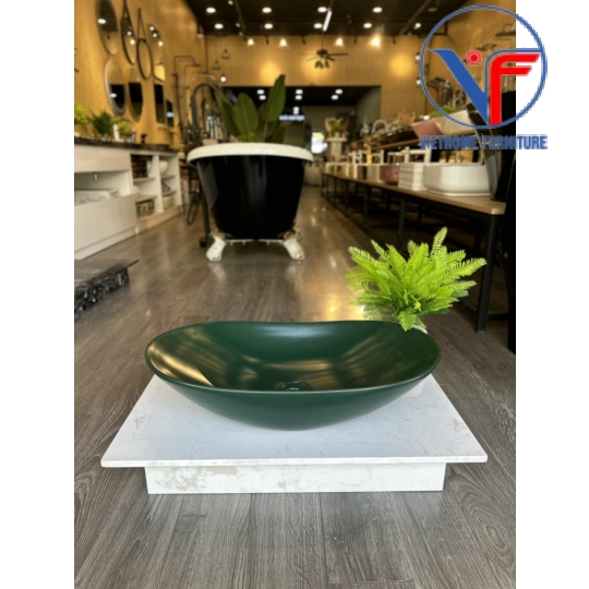 Lavabo Thuyền Oval Đặt Bàn Nhiều Màu LBF04