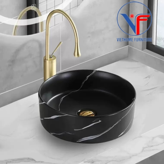 CHẬU LAVABO TRÒN ĐẶT BÀN 36CM NHIỀU MÀU