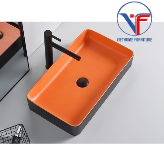 LAVABO VUÔNG ĐEN CAM M02