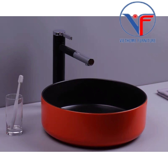 CHẬU LAVABO TRÒN ĐẶT BÀN 36CM NHIỀU MÀU