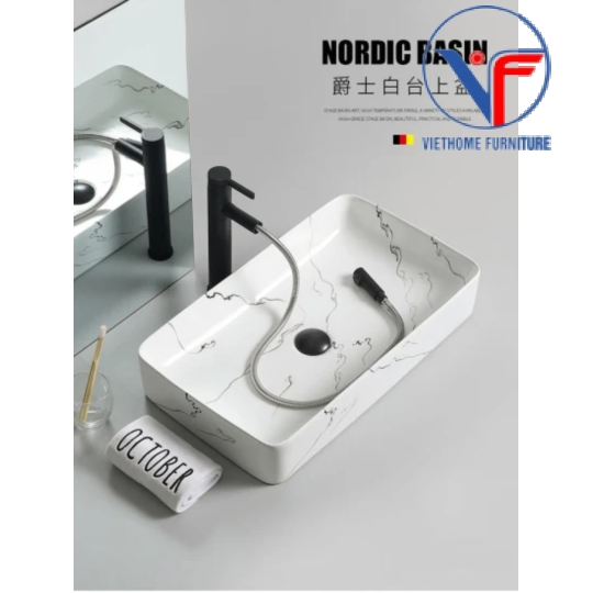 LAVABO VUÔNG PHONG CÁCH BẮC ÂU