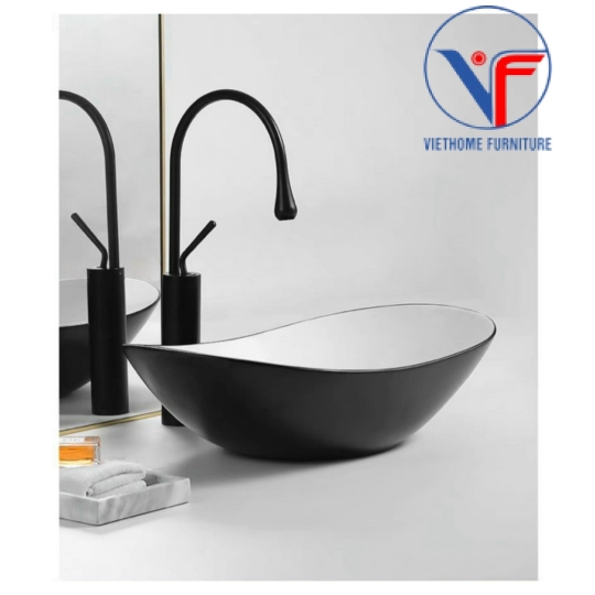 Lavabo Thuyền Oval Đặt Bàn Nhiều Màu LBF04