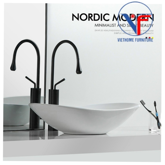 Lavabo Thuyền Oval Đặt Bàn Nhiều Màu LBF04