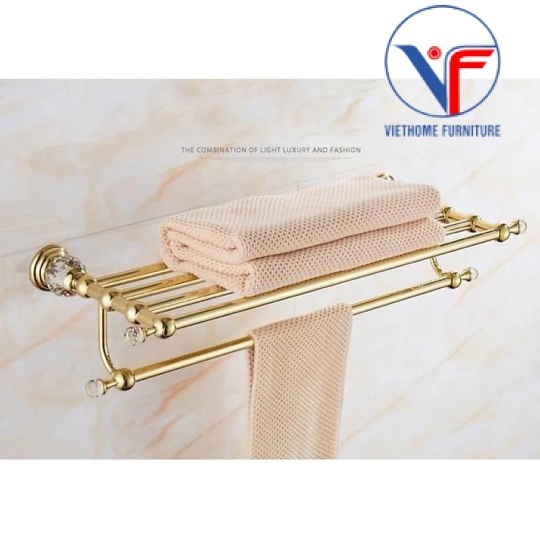 Bộ Phụ Kiện Phòng Tắm 5 Món Mạ Vàng Cao Cấp
