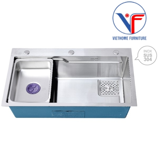 CHẬU CHÉN 1 HỘC 78x46CM INOX 304