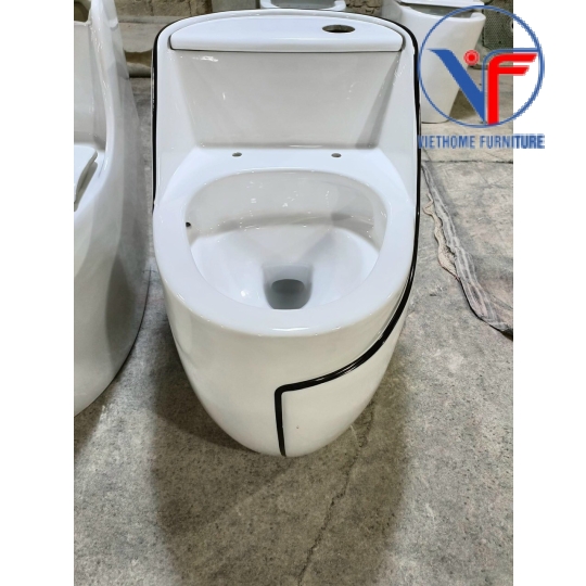 BỒN CẦU TRỨNG NẮP BẰNG CHỈ VÀNG 3309