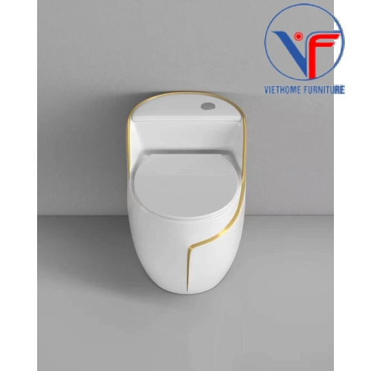 BỒN CẦU TRỨNG NẮP BẰNG CHỈ VÀNG 3309