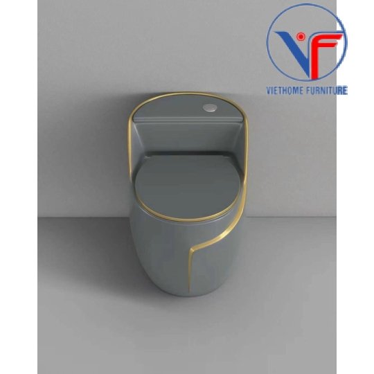 BỒN CẦU TRỨNG NẮP BẰNG CHỈ VÀNG 3310