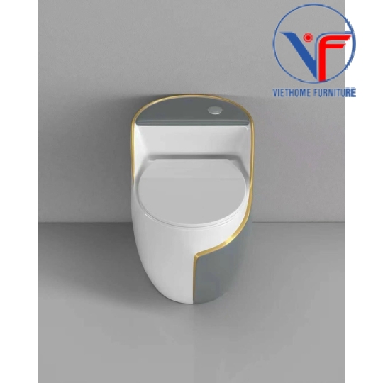BỒN CẦU TRỨNG NẮP BẰNG CHỈ VÀNG 3308