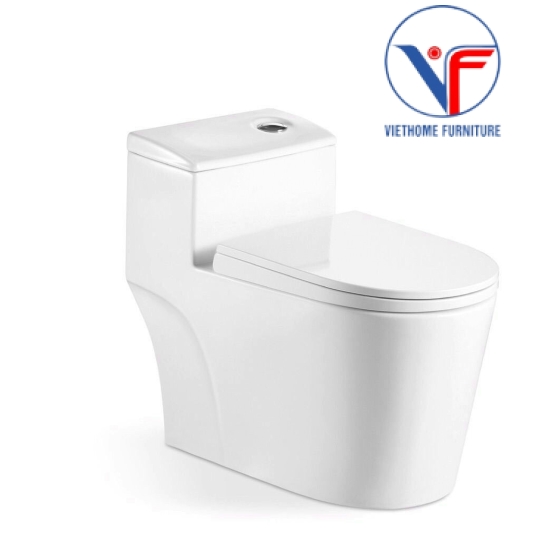 Bồn cầu 1 khối 2 nút nhấn xả lệch hiện đại BC-2288