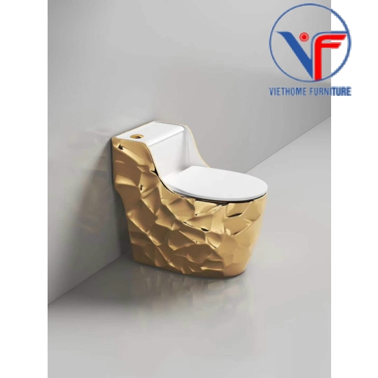 Bồn Cầu 1 Khối Mạ Vàng BC-4006