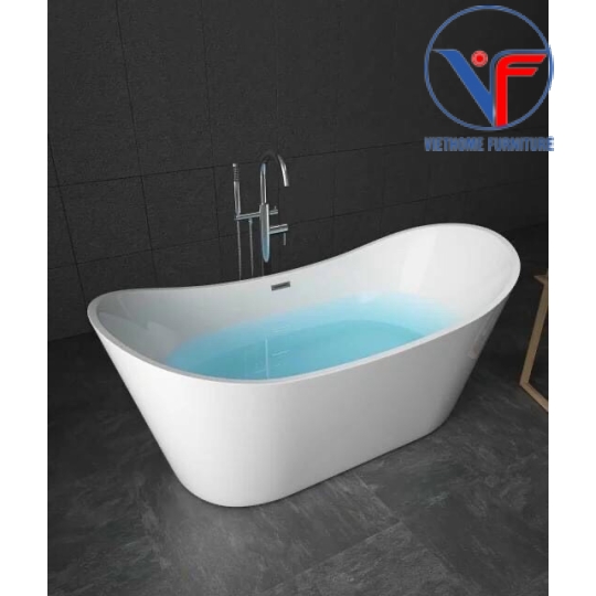 Bồn Tắm Nằm Đặt Sàn Nhựa Acrylic Cao Cấp