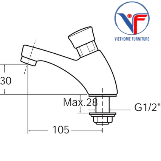 Vòi Lavabo Đóng Chậm American Standard A-2400N Lạnh Bán Tự Động