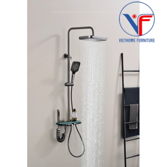 Sen Cây Phím Đàn Sơn Tĩnh Điện Xám Mạ Crom/Ni Hiển Thị Nhiệt Độ SC-038