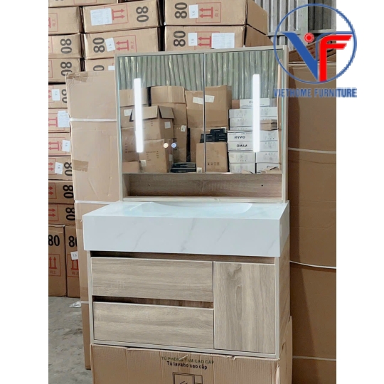Tủ Lavabo Cao Cấp Gỗ Plywood 02