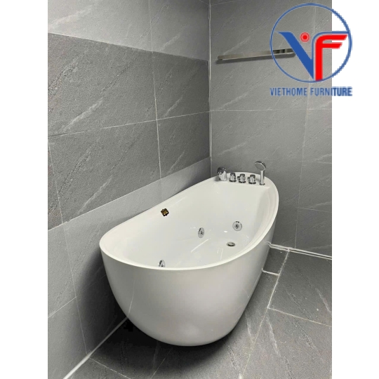 Bồn tắm massage đặt sàn nhựa acrylic dáng cá Heo cao cấp