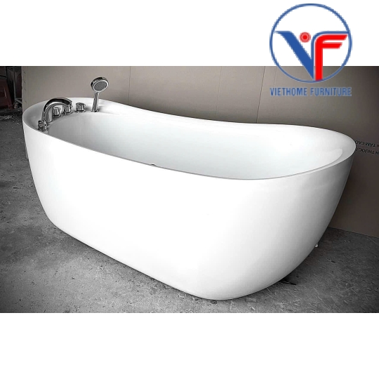 Bồn tắm massage đặt sàn nhựa acrylic dáng cá Heo cao cấp