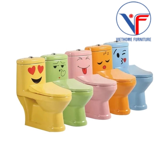 BỒN CẦU 1 KHỐI trẻ em nhiều màu sắc