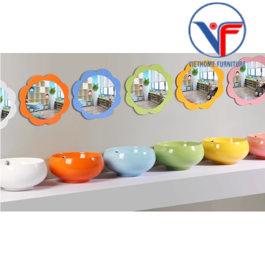 Gương Tròn Bọc Viền Nhiều Màu Kích Thước 40CM