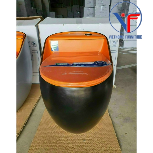 Bồn Cầu Trứng Đen Cam 9273