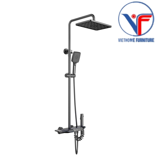 SEN CÂY TẮM ĐỨNG PHUN MƯA 2 ĐƯỜNG NƯỚC NÓNG LẠNH NÚT PHÍM ĐÀN CÓ ĐÈN LED HIỂN THỊ NHIỆT ĐỘ